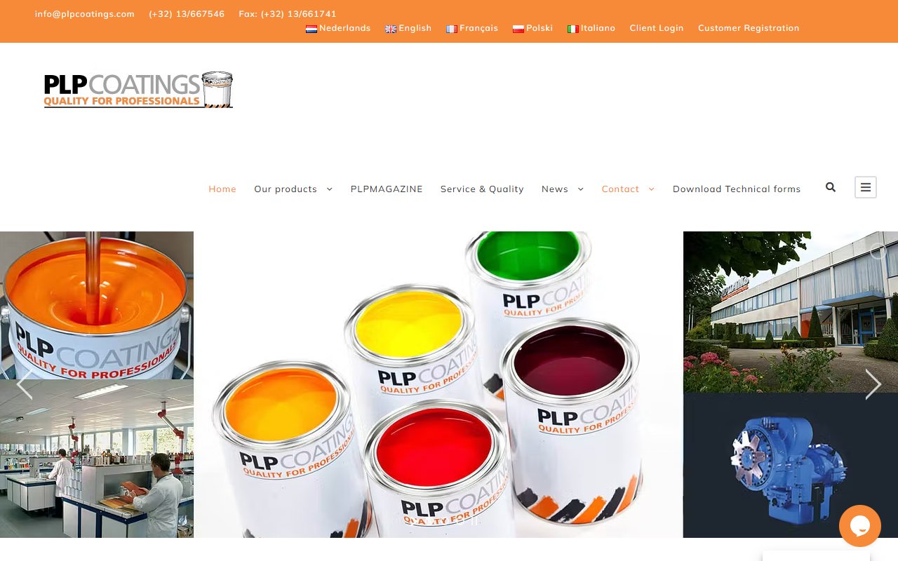 Screenshot PLP Coatings